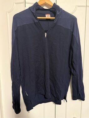 Icebreaker Men's Navy Zip-Up Hooded Sweater